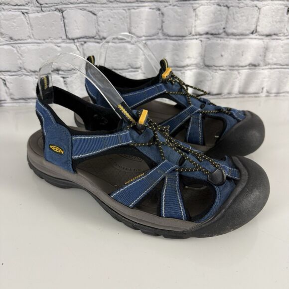 Keen Women Venice H2 Waterproof Sandal in Blue Yellow Size 11 US Outdoors Hiking - Picture 1 of 14